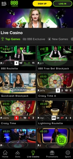 888 Casino Live Casino