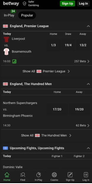Betway Bookmaker