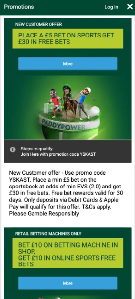 Paddy Power promotions