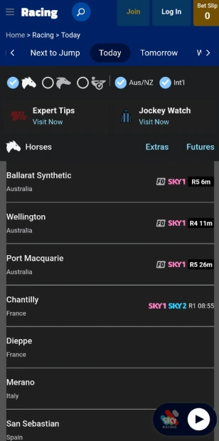 Sportsbet horse racing