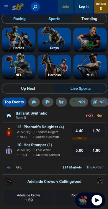Sportsbet top events