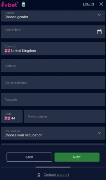 VBET registration