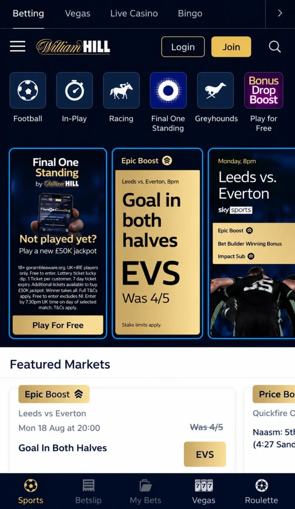 Football Betting William Hill