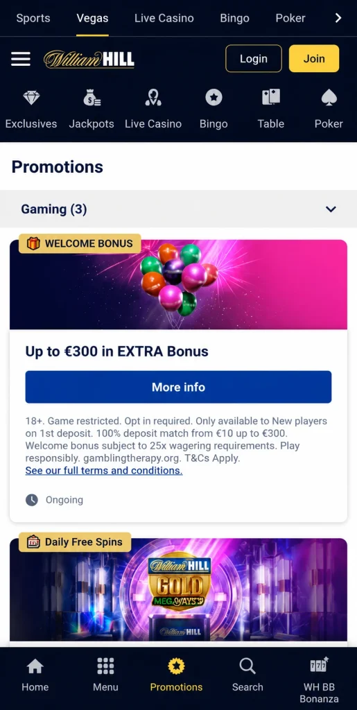 William Hill Bonuses